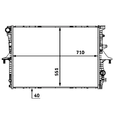 Chladič motora CR 568 000P /MAHLE/ - obr. 1