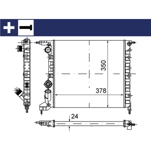 Chladič motora MAHLE CR 615 000S