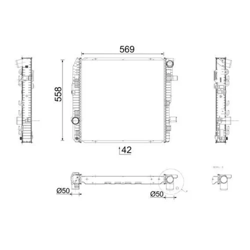 Chladič motora MAHLE CR 674 000P