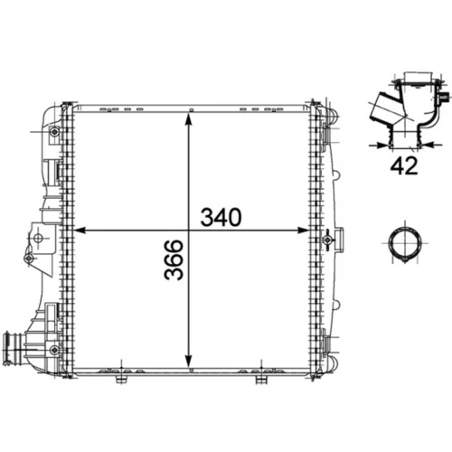 Chladič motora CR 782 000P /MAHLE/ - obr. 1