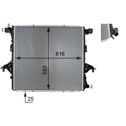 Chladič motora CR 81 000S /MAHLE/