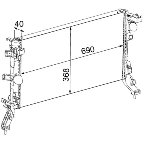Chladič motora CR 896 000P /MAHLE/ - obr. 1
