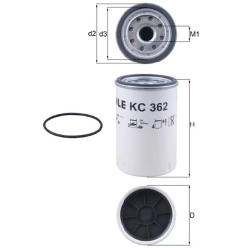 Palivový filter MAHLE KC 362D
