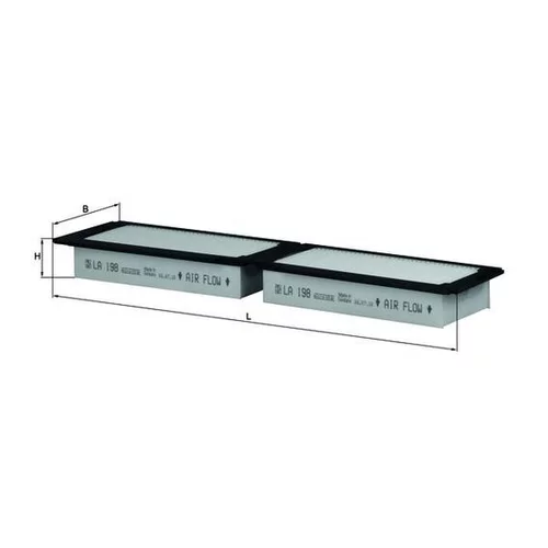 Filter vnútorného priestoru LA 198 /MAHLE/ - obr. 2