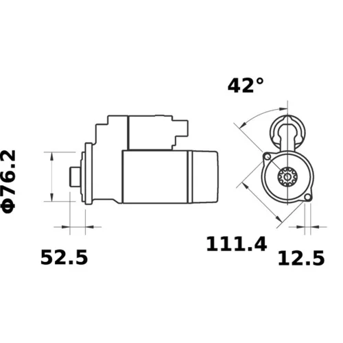 Štartér MS 383 /MAHLE/ - obr. 1