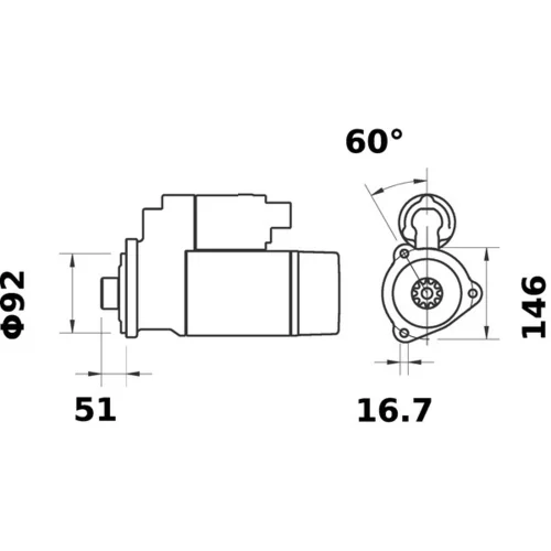 Štartér MS 76 /MAHLE/ - obr. 1
