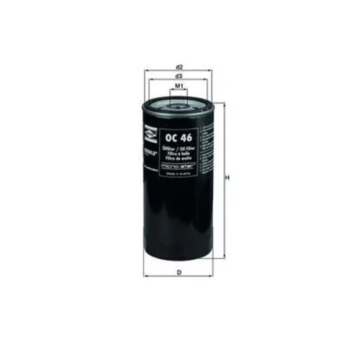 Olejový filter OC 46 /MAHLE/ - obr. 2