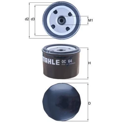 Olejový filter MAHLE OC 64