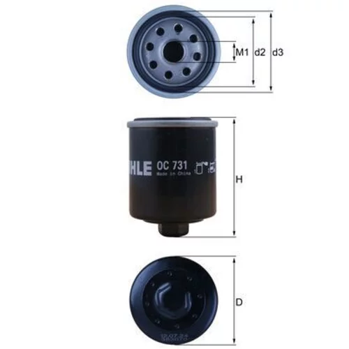 Olejový filter MAHLE OC 731