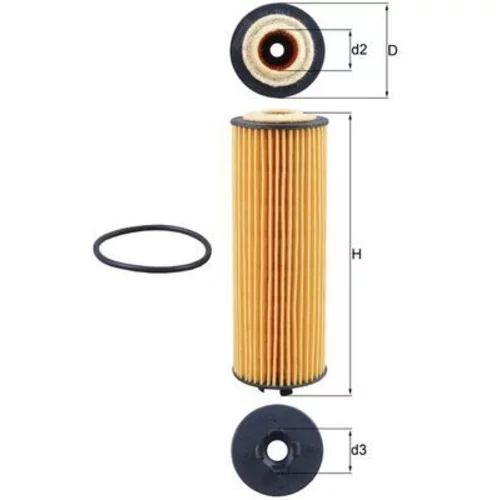Olejový filter OX 1155D /MAHLE/ - obr. 2