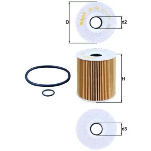 Olejový filter OX 156D1 /MAHLE/ - obr. 2