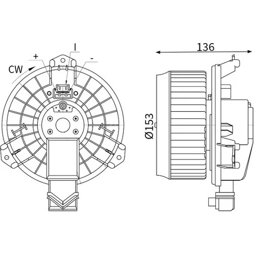 Vnútorný ventilátor MAHLE AB 425 000S