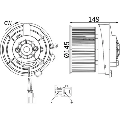 Vnútorný ventilátor MAHLE AB 435 000S