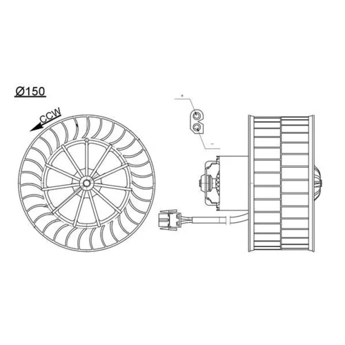 Vnútorný ventilátor AB 44 000S /MAHLE/ - obr. 1
