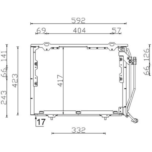 Kondenzátor klimatizácie AC 243 000S /MAHLE/ - obr. 1