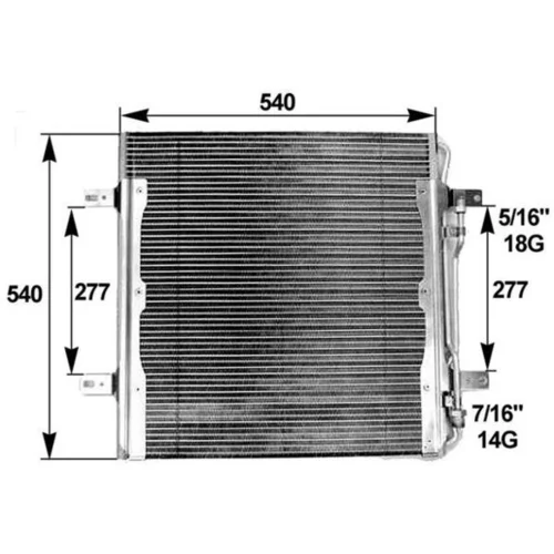 Kondenzátor klimatizácie AC 284 000P /MAHLE/ - obr. 2