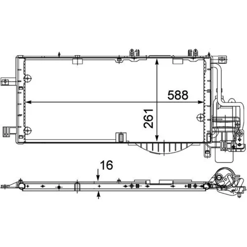 Kondenzátor klimatizácie AC 336 000P /MAHLE/ - obr. 1