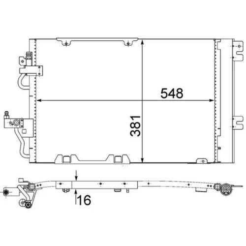 Kondenzátor klimatizácie AC 378 000S /MAHLE/ - obr. 1