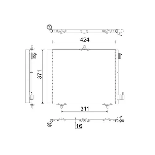 Kondenzátor klimatizácie AC 460 000S /MAHLE/ - obr. 1