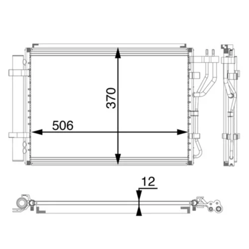 Kondenzátor klimatizácie AC 58 000P /MAHLE/ - obr. 2