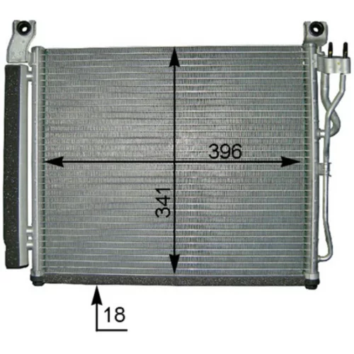 Kondenzátor klimatizácie AC 591 000P /MAHLE/ - obr. 3