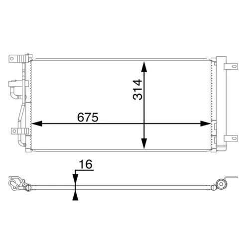 Kondenzátor klimatizácie AC 66 000S /MAHLE/ - obr. 1
