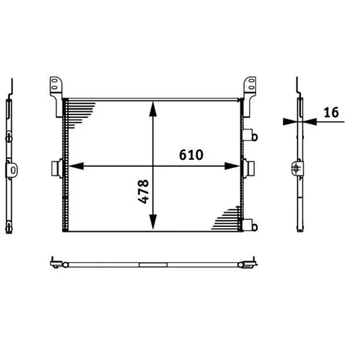 Kondenzátor klimatizácie AC 673 000P /MAHLE/ - obr. 1