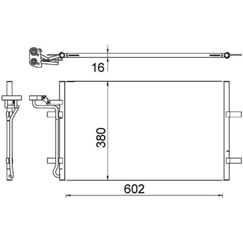 Kondenzátor klimatizácie AC 725 000S /MAHLE/ - obr. 1