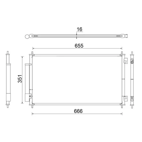 Kondenzátor klimatizácie AC 811 000S /MAHLE/ - obr. 1