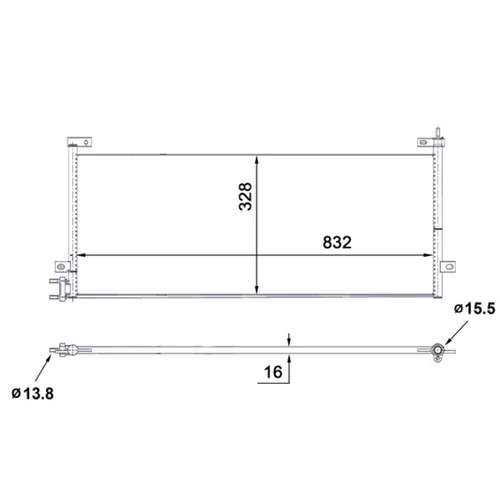 Kondenzátor klimatizácie AC 884 000S /MAHLE/ - obr. 1