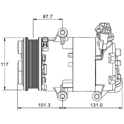 Kompresor klimatizácie ACP 1330 000P /MAHLE/ - obr. 1