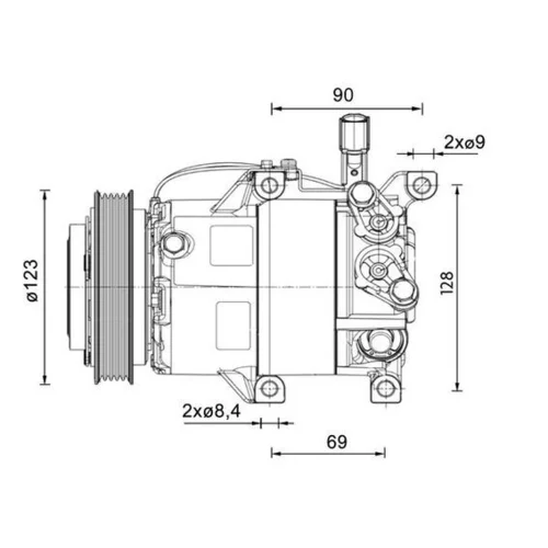 Kompresor klimatizácie ACP 1459 000P /MAHLE/ - obr. 2