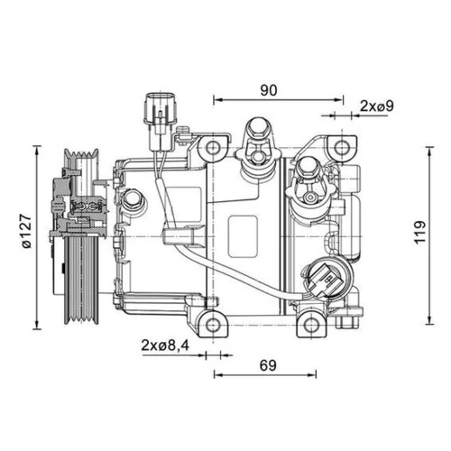 Kompresor klimatizácie MAHLE ACP 1464 000P