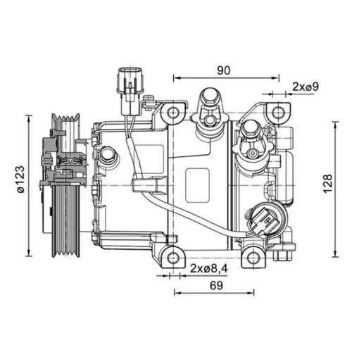 Kompresor klimatizácie ACP 1465 000P /MAHLE/ - obr. 2
