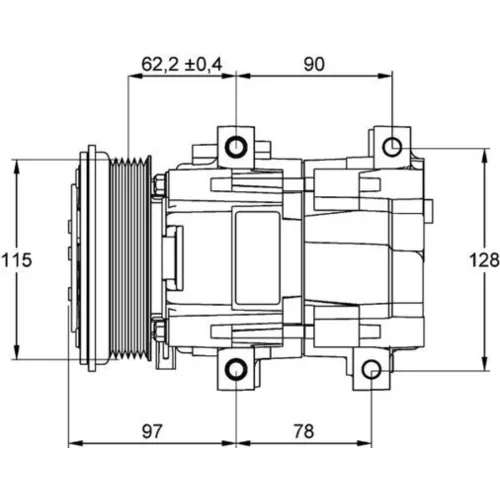 Kompresor klimatizácie ACP 153 000P /MAHLE/ - obr. 1