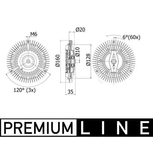 Spojka ventilátora chladenia MAHLE CFC 261 000P