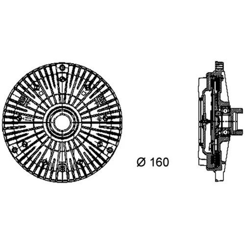 Spojka ventilátora chladenia CFC 55 000P /MAHLE/ - obr. 1