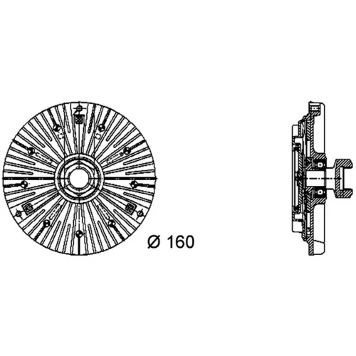 Spojka ventilátora chladenia CFC 70 000P /MAHLE/ - obr. 1