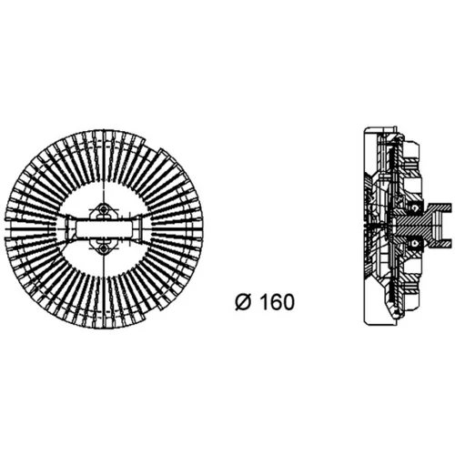 Spojka ventilátora chladenia CFC 77 000P /MAHLE/ - obr. 1