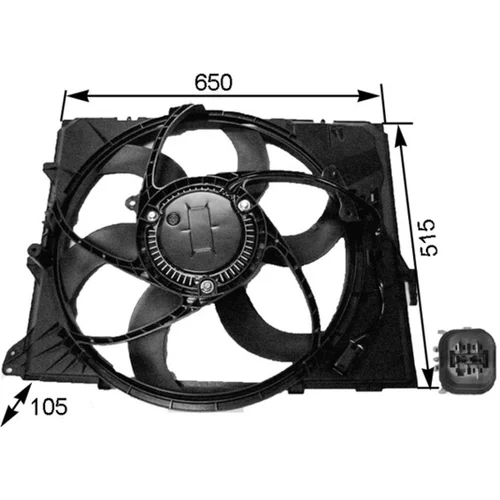 Ventilátor chladenia motora CFF 264 000S /MAHLE/ - obr. 1