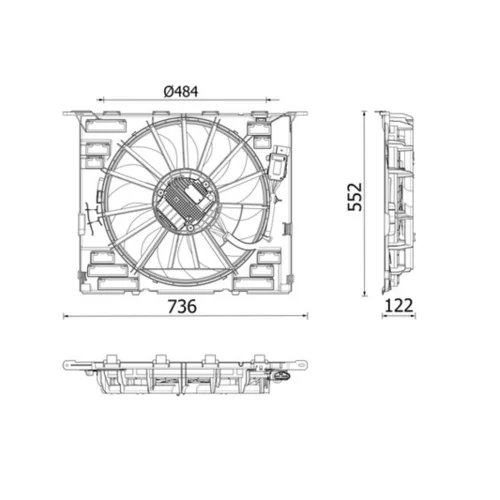 Ventilátor chladenia motora MAHLE CFF 646 000P