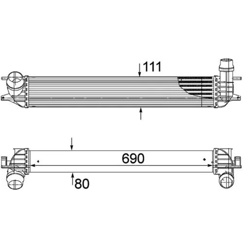 Chladič plniaceho vzduchu CI 155 000P /MAHLE/ - obr. 1