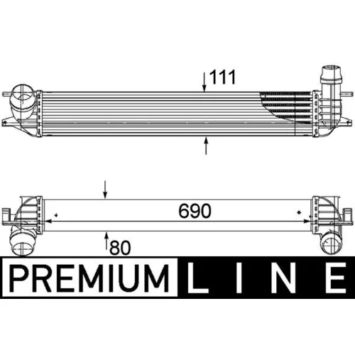 Chladič plniaceho vzduchu CI 155 000P /MAHLE/ - obr. 2