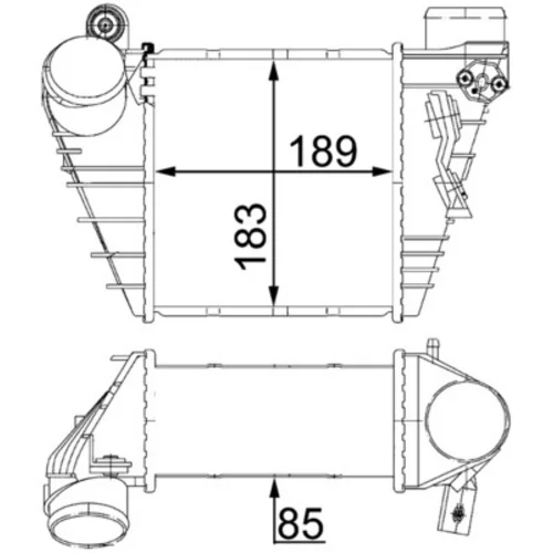 Chladič plniaceho vzduchu CI 22 000S /MAHLE/ - obr. 1
