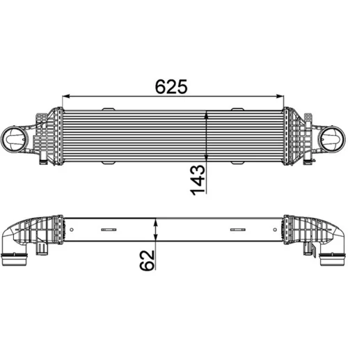Chladič plniaceho vzduchu CI 357 000P /MAHLE/ - obr. 1