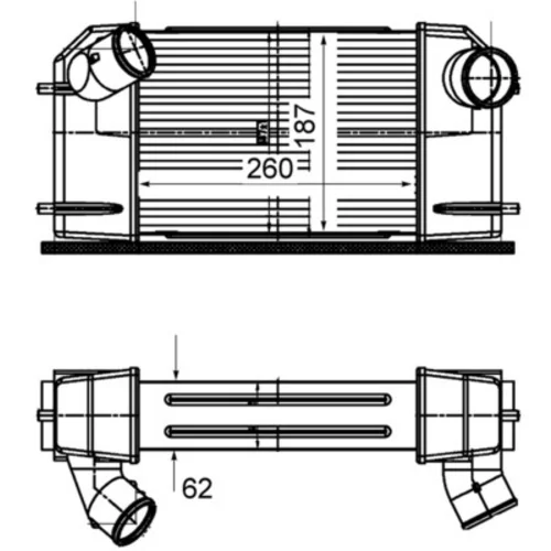 Chladič plniaceho vzduchu CI 503 000S /MAHLE/ - obr. 1