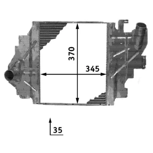 Chladič plniaceho vzduchu CI 65 000P /MAHLE/ - obr. 1