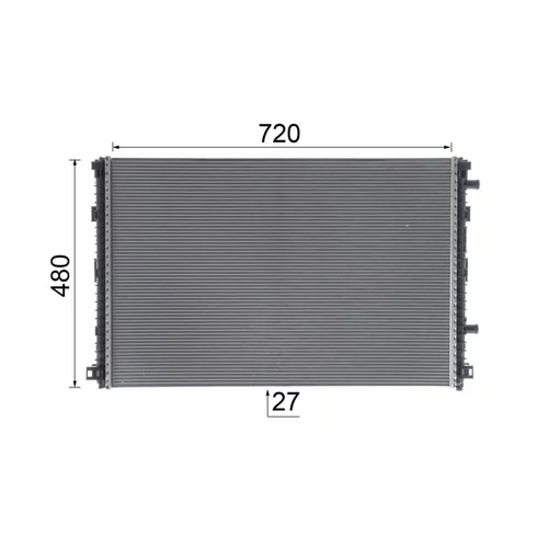 Nízkoteplotný chladič, chladič turbodúchadla CIR 24 000P /MAHLE/ - obr. 11