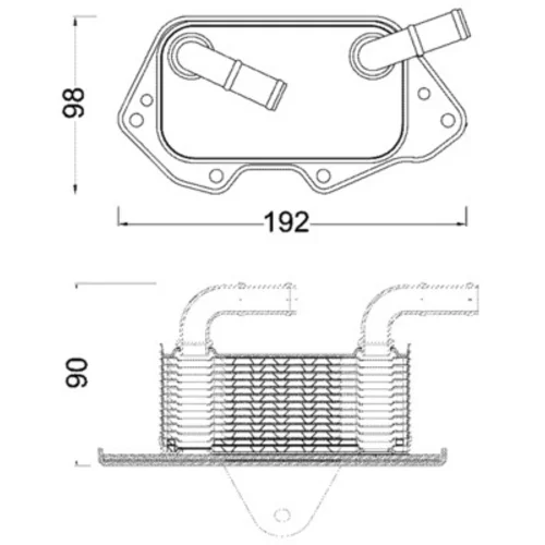 Chladič motorového oleja CLC 186 000S /MAHLE/ - obr. 1