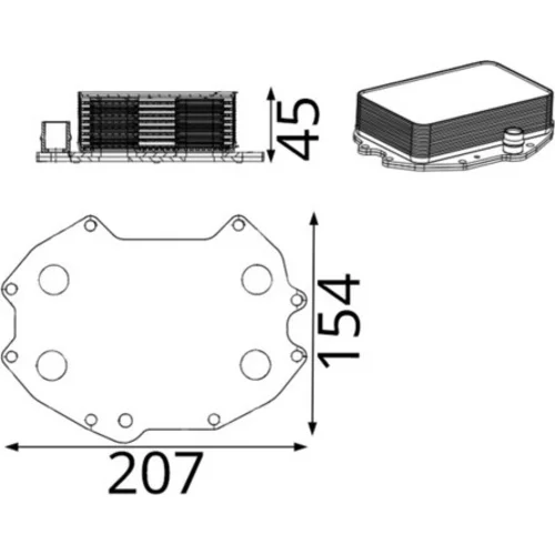 Chladič motorového oleja MAHLE CLC 425 000S